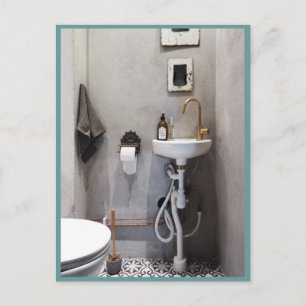 Funky Bathroom Postcard