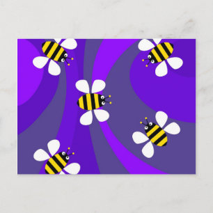 Funky Bees Postcard