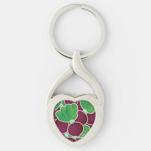 Funky beet key ring (Front)