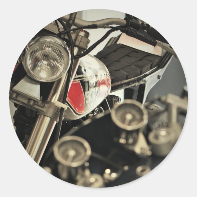 Funky Biker Motorbikes Motorcycles Sticker (Front)