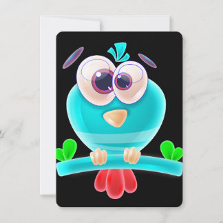 Funky Birdie Party Invite Card