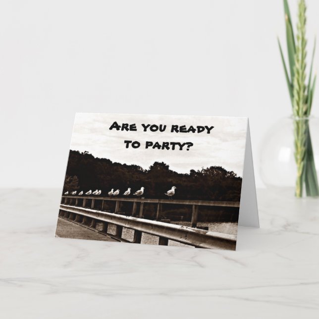 **FUNKY BIRDS** JUST WANNA HAVE "FUN"-BIRTHDAY FUN CARD (Front)