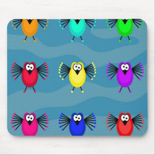 Funky Birds Mouse Pad