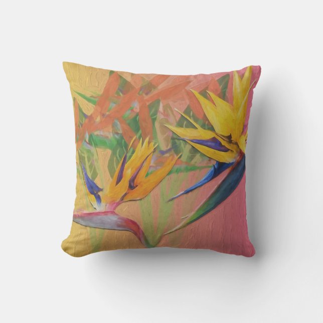 Funky Birds Of Paradise Cushion (Front)