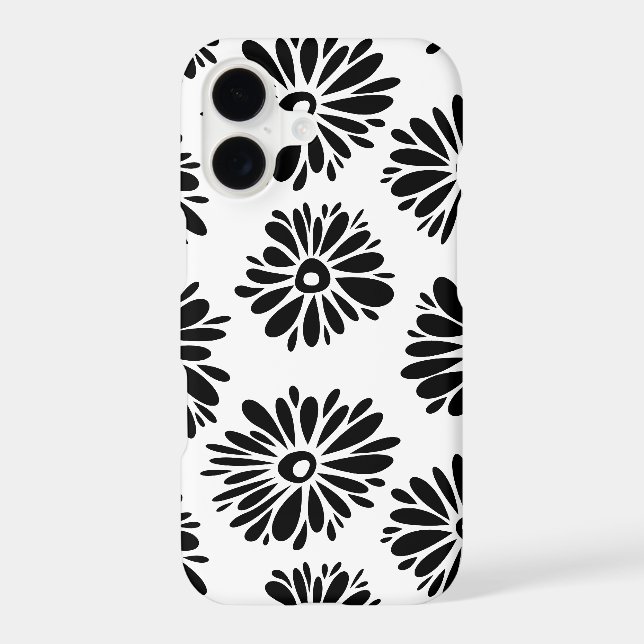 Funky black and white floral (Back)