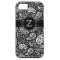 Funky Black Paisley Monogrammed Phone Case