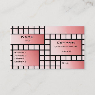 Funky Blocks Business Card, Soft Pink Card