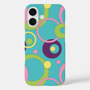 Funky Blue Circles Case-Mate Phone Case