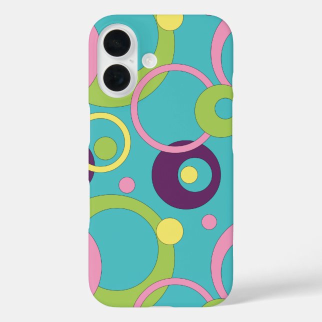 Funky Blue Circles Case-Mate Phone Case (Back)