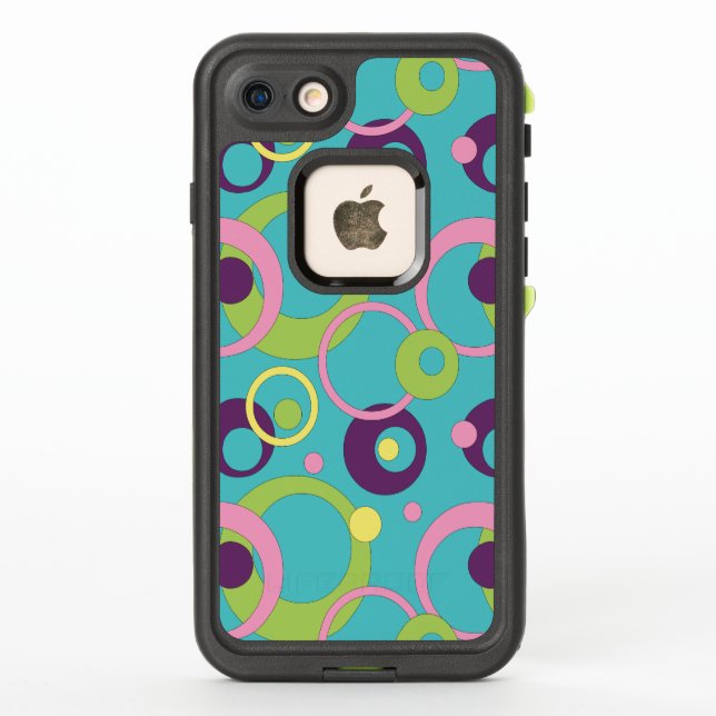 Funky Blue Circles Lifeproof Case (Back)