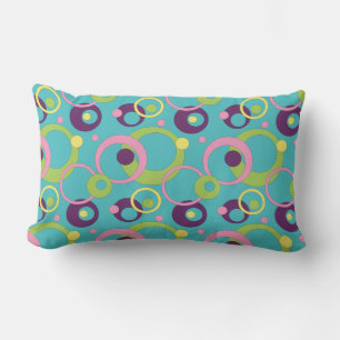 Funky Blue Circles Pillow