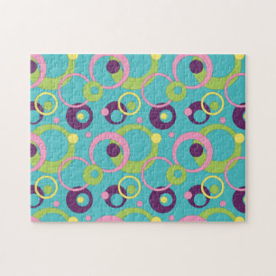 Funky Blue Circles Puzzle