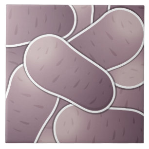 Funky blue potato tile