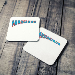 Funky Blue/Red Vocabulary-Audacious Retro Style Coaster