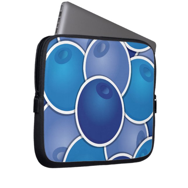 Funky blueberry laptop sleeve (Front Right)