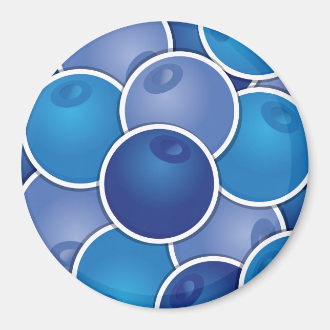 Funky blueberry magnet (Front)