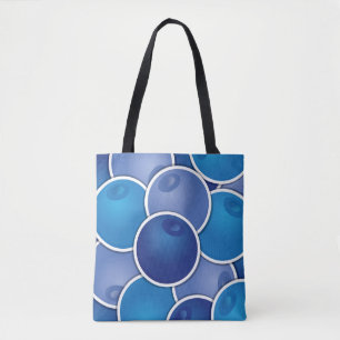 Funky blueberry tote bag