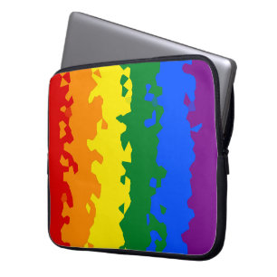 Funky Boho Abstract Gay Rainbow Mosaic Pride Flag Laptop Sleeve