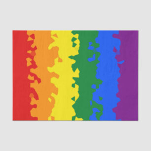 Funky Boho Abstract Gay Rainbow Mosaic Pride Flag Tissue Paper