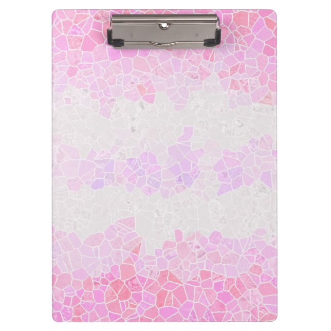 Funky Boho Abstract Mosaic Pomosexual Pride Flag Clipboard (Front)