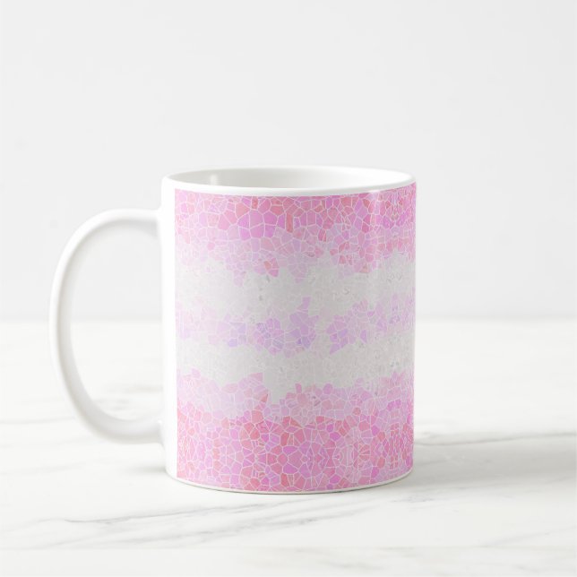 Funky Boho Abstract Mosaic Pomosexual Pride Flag Coffee Mug (Left)