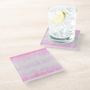 Funky Boho Abstract Mosaic Pomosexual Pride Flag Glass Coaster