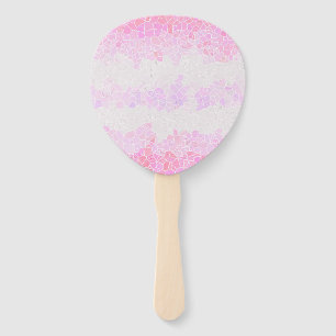 Funky Boho Abstract Mosaic Pomosexual Pride Flag Hand Fan