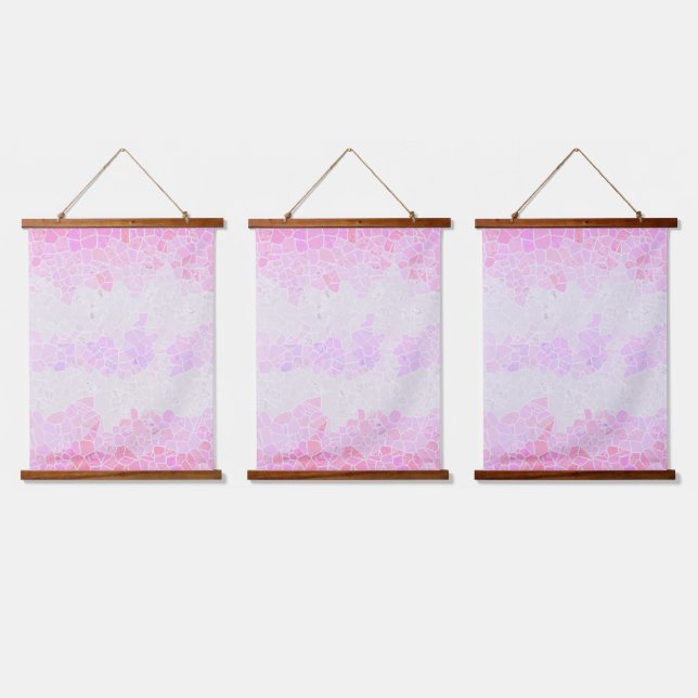 Funky Boho Abstract Mosaic Pomosexual Pride Flag Hanging Tapestry (Triple)