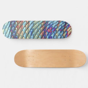 Funky Boho Colourful Psychedelic Waves Abstract Ar Skateboard