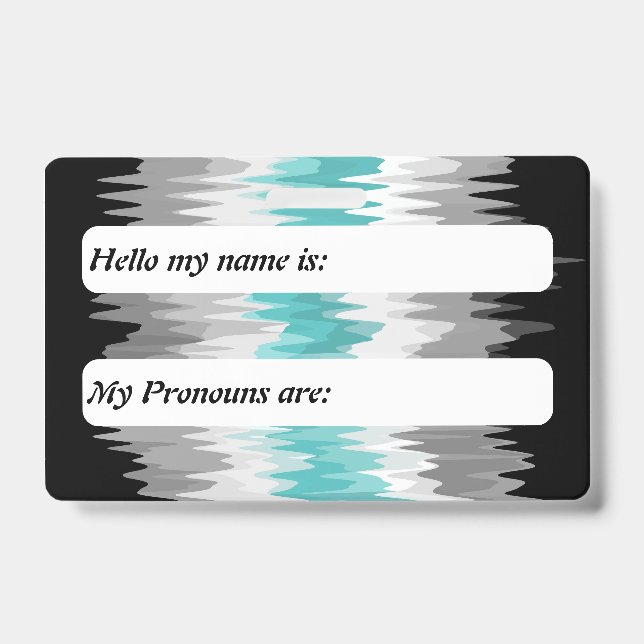Funky Boho Customisable Libramasculine Pride Flag ID Badge (Front)