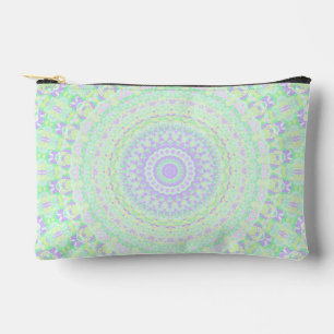 Funky Boho Eclectic Pastel Trippy Hippie Mandala Accessory Pouch