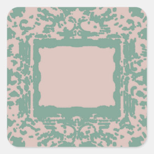 Funky Boho Look Halftone Grunge Square Sticker
