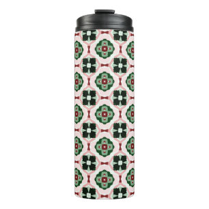 Funky Boho Retro Cute Abstract Christmas Pattern Thermal Tumbler