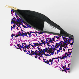 Funky Boho Retro Marbled Stripes Genderfluid Pride Accessory Pouch
