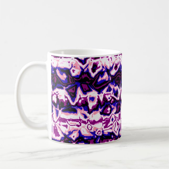 Funky Boho Retro Marbled Stripes Genderfluid Pride Coffee Mug (Left)