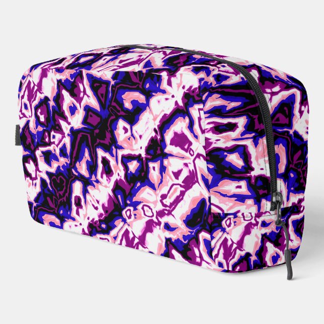 Funky Boho Retro Marbled Stripes Genderfluid Pride Dopp Kit (Right Corner)