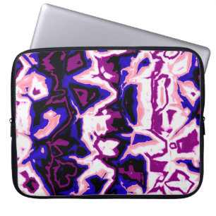 Funky Boho Retro Marbled Stripes Genderfluid Pride Laptop Sleeve