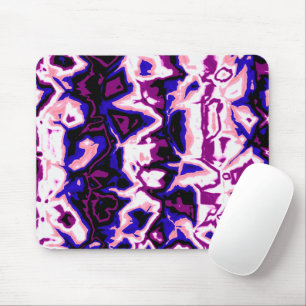 Funky Boho Retro Marbled Stripes Genderfluid Pride Mouse Pad