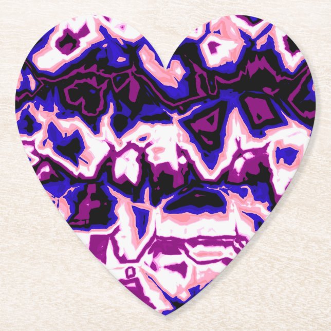 Funky Boho Retro Marbled Stripes Genderfluid Pride Paper Coaster (Front)