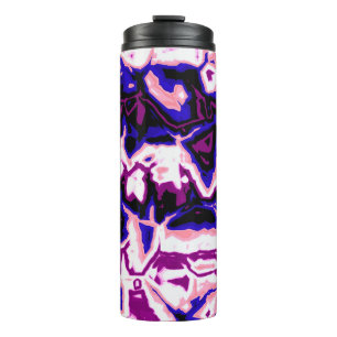 Funky Boho Retro Marbled Stripes Genderfluid Pride Thermal Tumbler