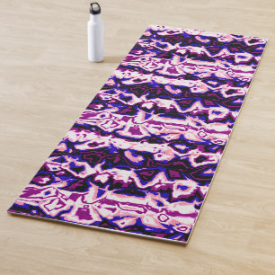 Funky Boho Retro Marbled Stripes Genderfluid Pride Yoga Mat