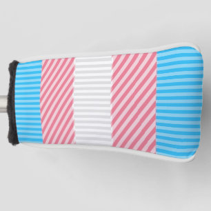 Funky Boho Stripe Abstract Transgender Pride Flag Golf Head Cover