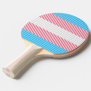 Funky Boho Stripe Abstract Transgender Pride Flag Ping Pong Paddle