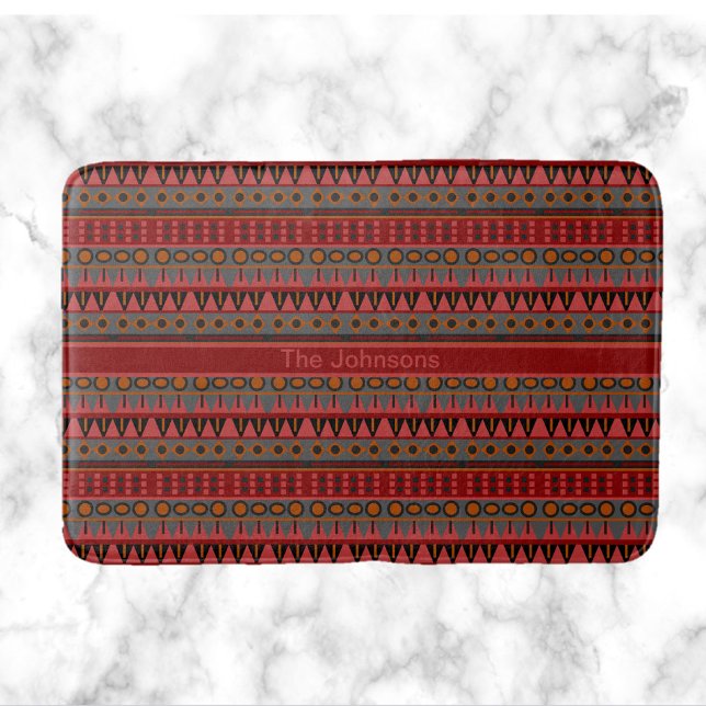 Funky Boho Tribal Pattern  Bath Mat (Creator Uploaded)