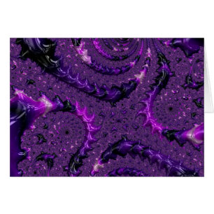 Funky Bold Boho Purple Digital Abstract Fractal