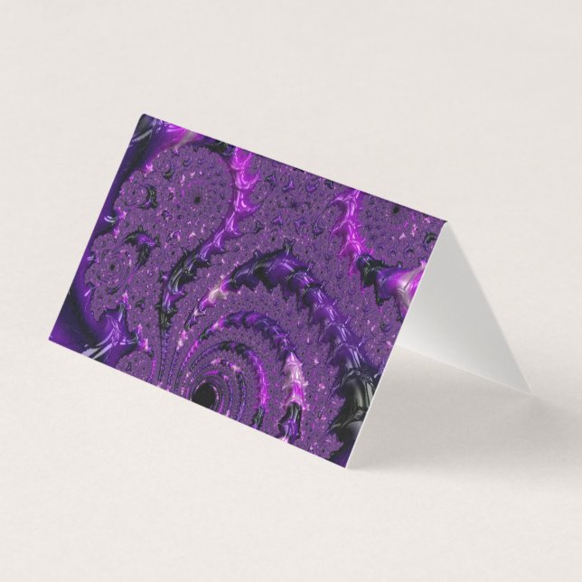 Funky Bold Boho Purple Digital Abstract Fractal (Front)