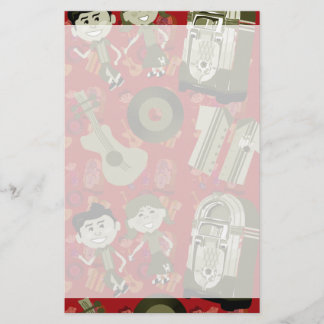 funky bold fifties stationery