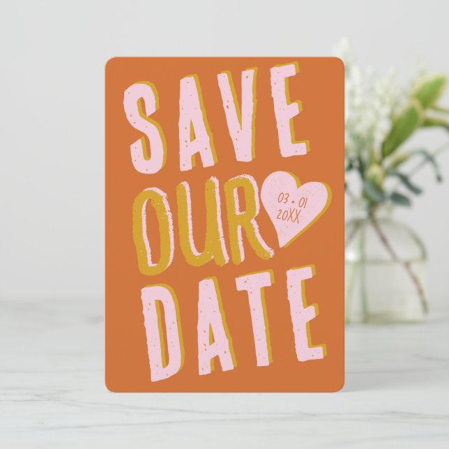 Funky Bold Font Invitation (Standing Front)