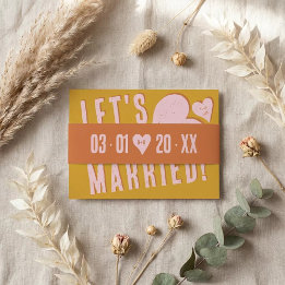 Funky Bold Font Invitation Belly Band