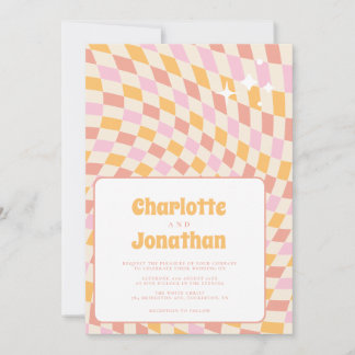 Funky Bright and Colourful Summer Wedding Invitation